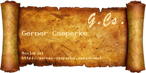 Gerner Cseperke névjegykártya